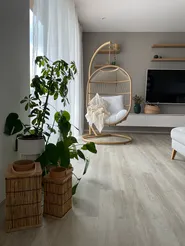 Hanging Chair with Stand ALBA PE Rattan Natural_808974