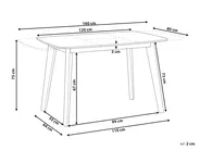 Förlängningsbart matbord SANFORD Vit 120/160 cm 80 cm_793799