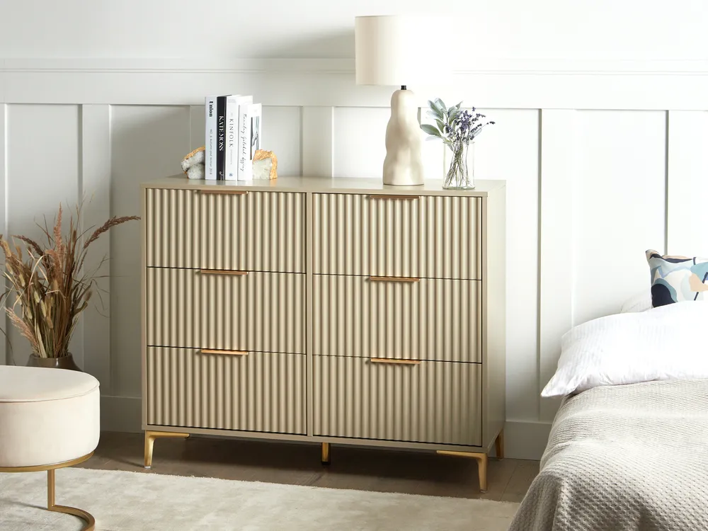 6 Drawer Chest WALCOTT Beige