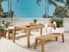 Garden Dining Table LIVORNO 210 cm 90 cm Acacia Wood Brown