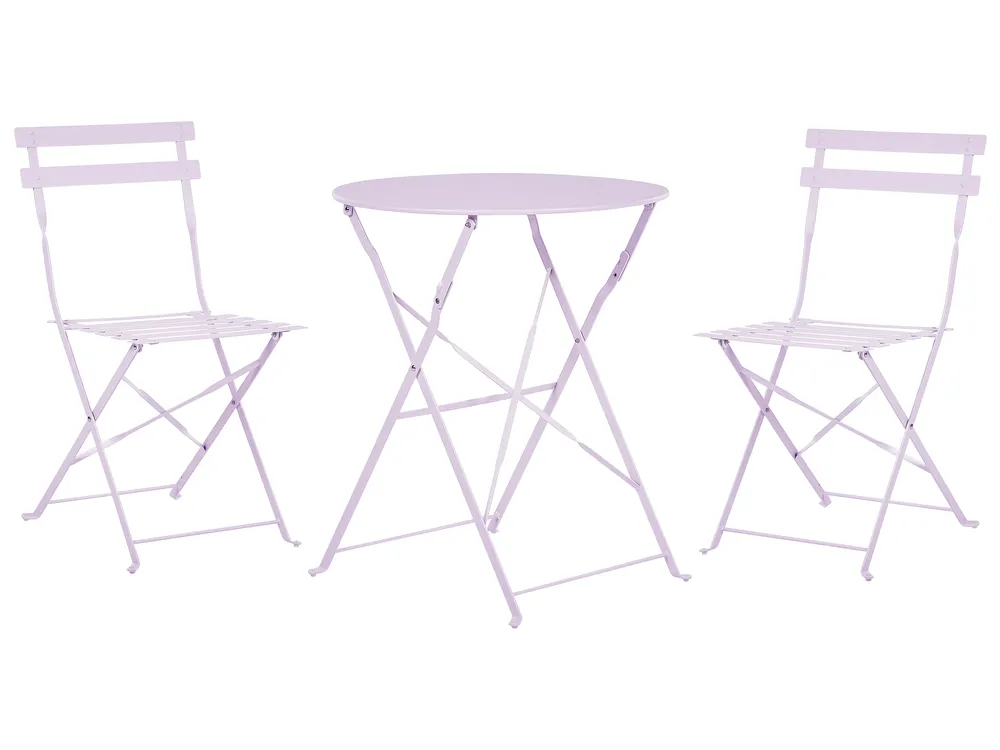 Bistro Set Folding FIORI Metal Violet