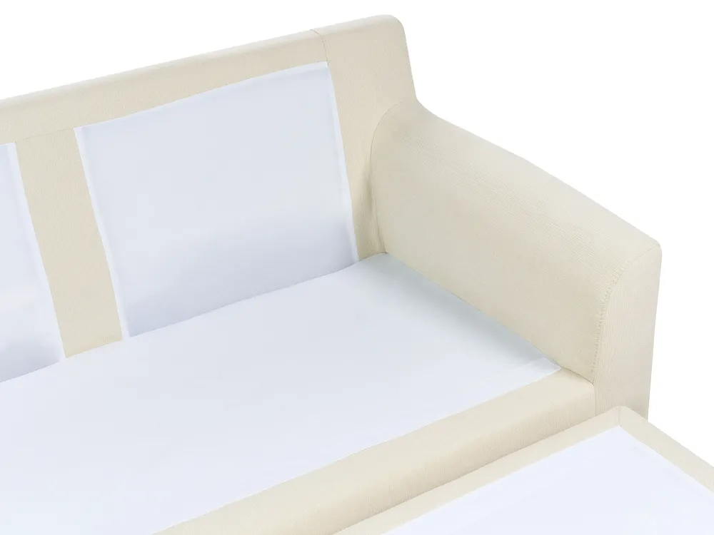 Corner Sofa 3 Seater ELVENES Fabric Light Beige Right Hand_718692