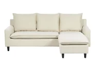 Corner Sofa 3 Seater ELVENES Fabric Light Beige Right Hand_853045
