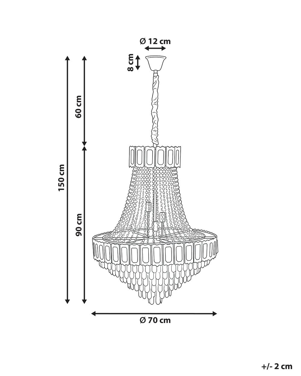 Chandelier MEKI Crystal Gold_1044219