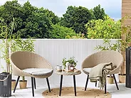 Bistrosetti tyynyillä ORTIGIA Polyrottinki Vaaleanbeige Beige_1177423