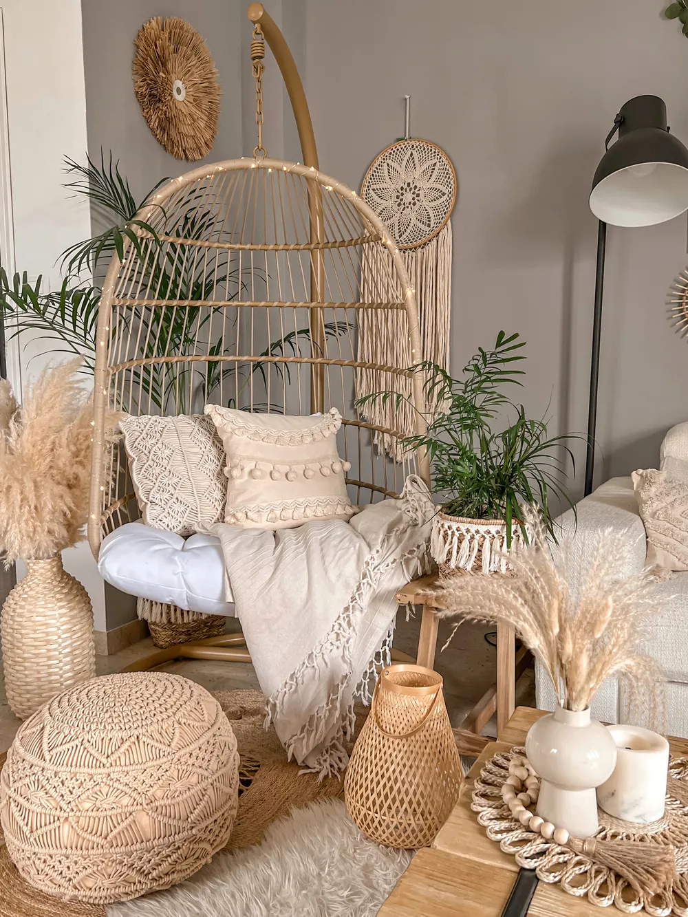 Rahi Makramee KAYSERI Puuvilla Beige_822714