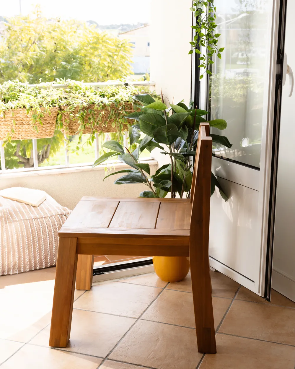 Blomkruka KAWALA 60 cm Vattenhyacint Sandbeige_972831