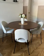 Matbord ORIN Mörk askfanér 120 cm 120 cm_928807