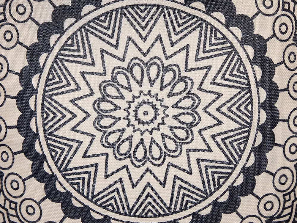 Set of 2 Decorative Cushions GERANIUM 45 x 45 cm Black Oriental Pattern_854339