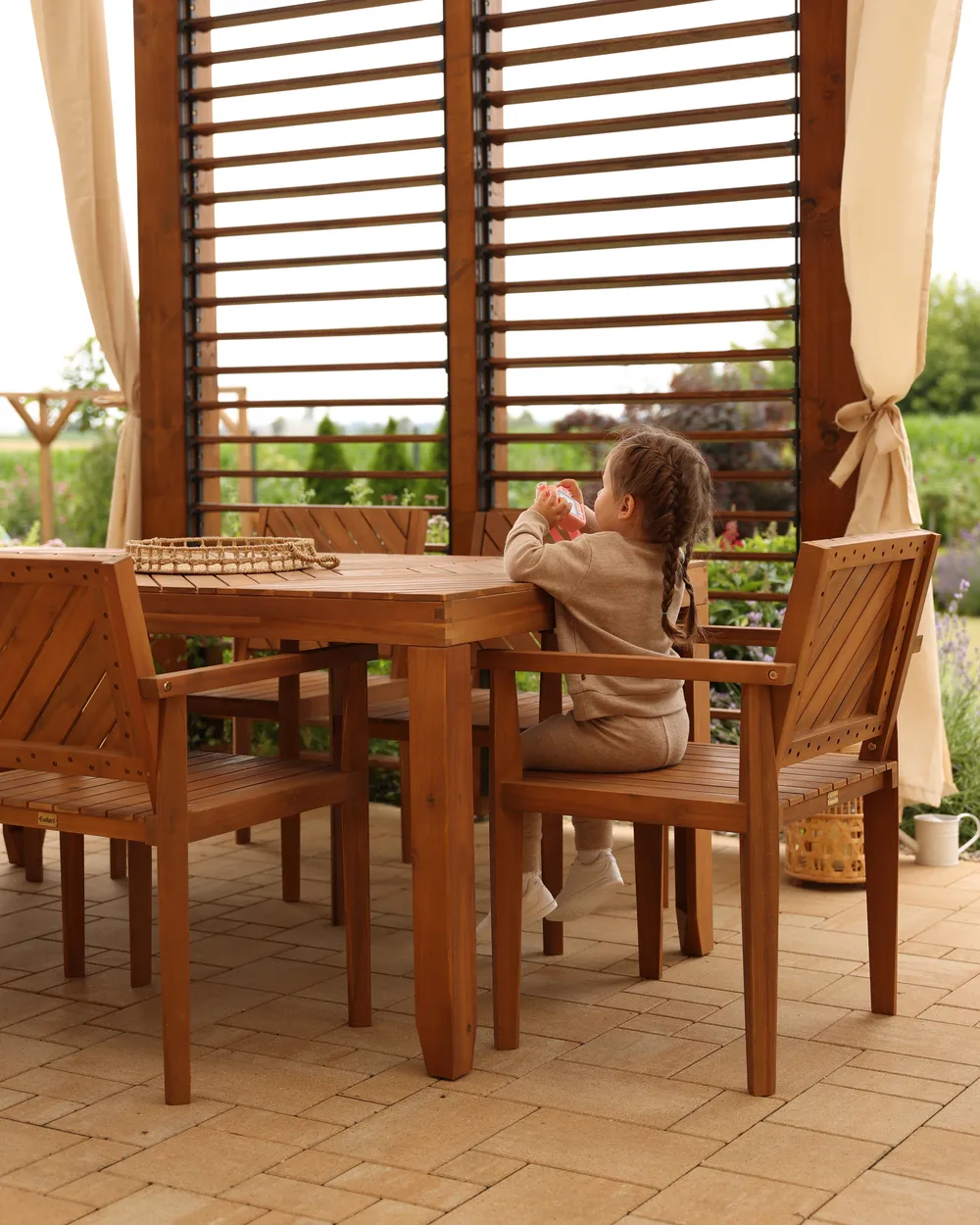 Garden Chair BARATTI Acacia Wood Brown_933192