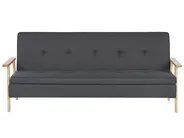 Sofa Bed 3 Seater TJORN Fabric Dark Grey_813478
