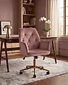 Skrivbordsstol CELARA Sammet Rosa