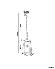 Outdoor Pendant Lamp VOLARJA Metal Black_1108183