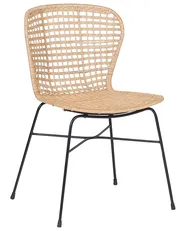 Set of 2 Dining Chairs ELFROS Rattan Natural_759968