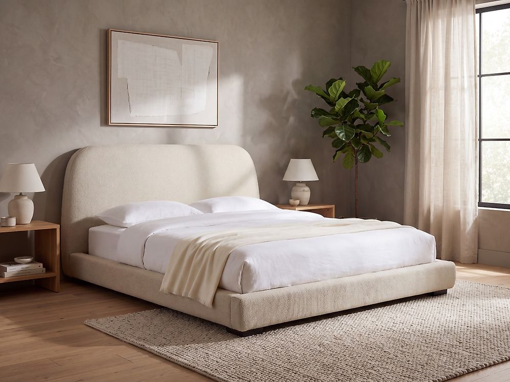 Bed Fabric ROISEL 180 x 200 cm (EU Super King) Beige