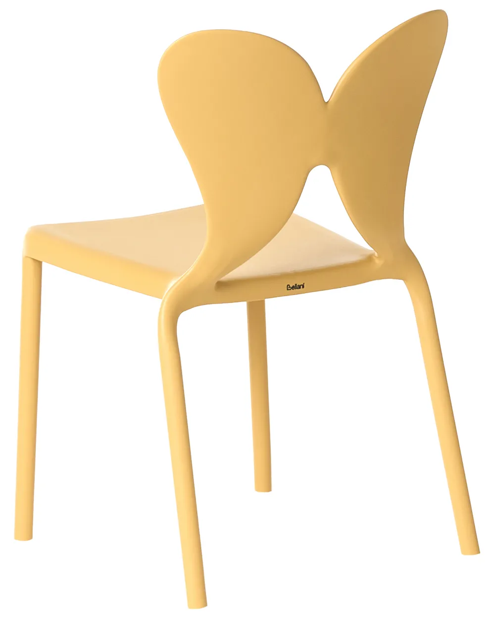 Set med 2 trädgårdsstolar LARISSA Stapelbar Gul_1043620