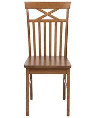 Set of 2 Dining Chairs HOUSTON Wood Brown_1124123