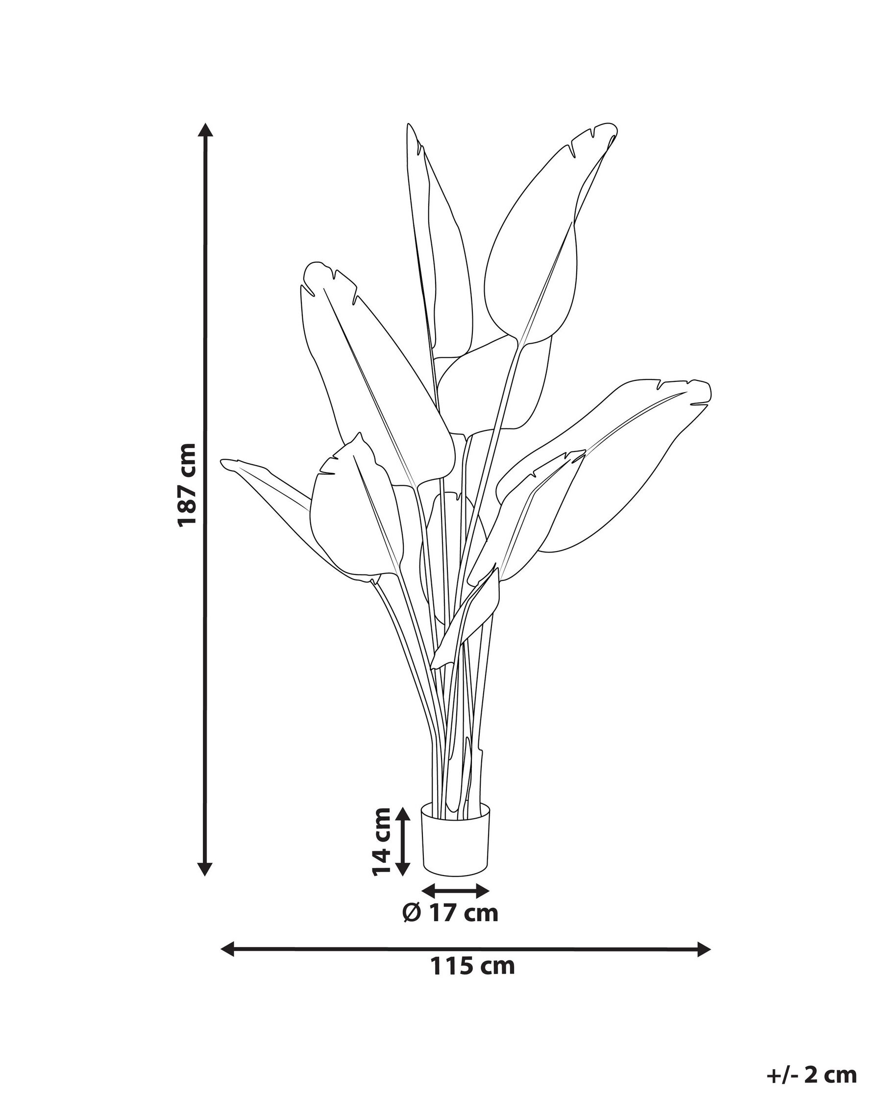 Konstgjord växt BANANA TREE 187 cm Grön_917273