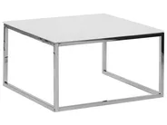 Set of 2 Coffee Tables BREA Tempered Glass White_757547