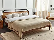 Pläd CHAOHANI 200 x 220 cm Beige_908250