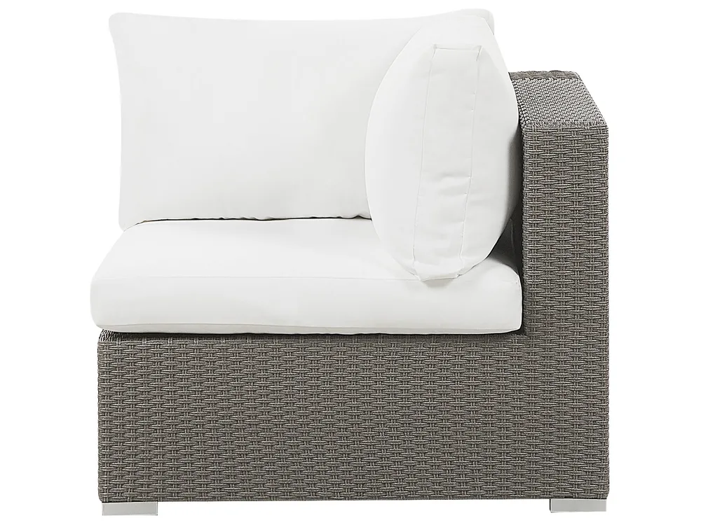 Trädgårdssoffgrupp med bord 8-sits MAESTRO Modulär Konstrotting Taupe_765228
