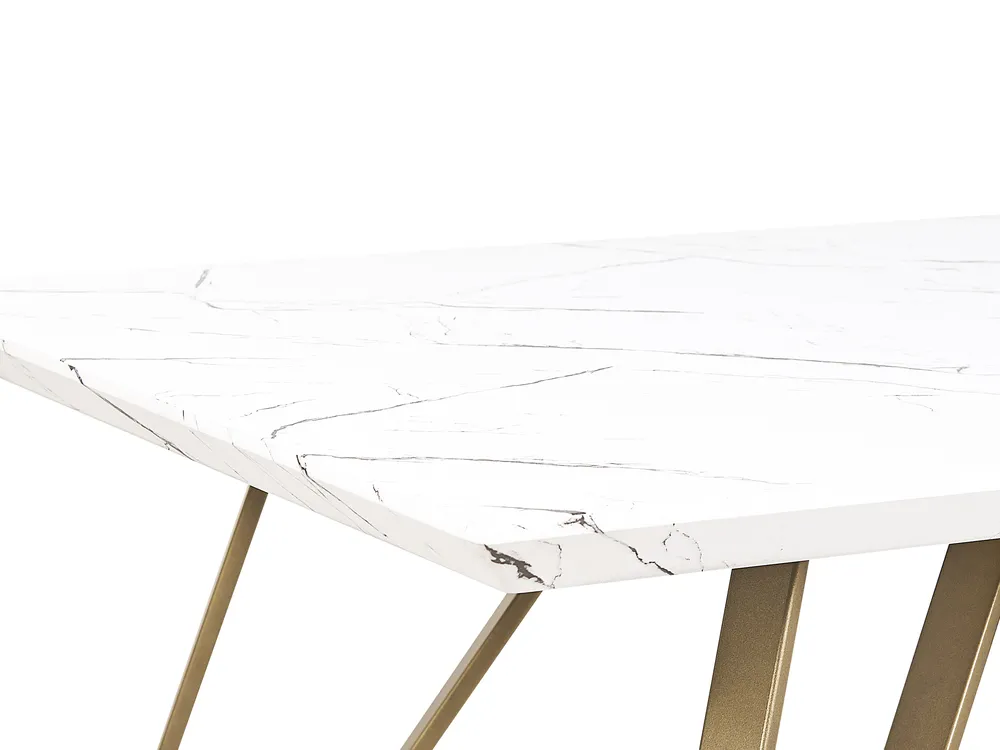 Matbord MOLDEN Marmor/ Guld 150 cm 80 cm_790637