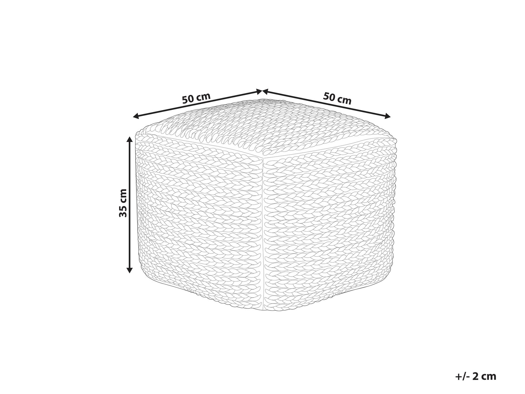Pouffe DAMAN Cotton Light Beige_886856
