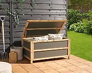 Storage Box ACATE 121 cm 72 cm Concrete Grey_1185195