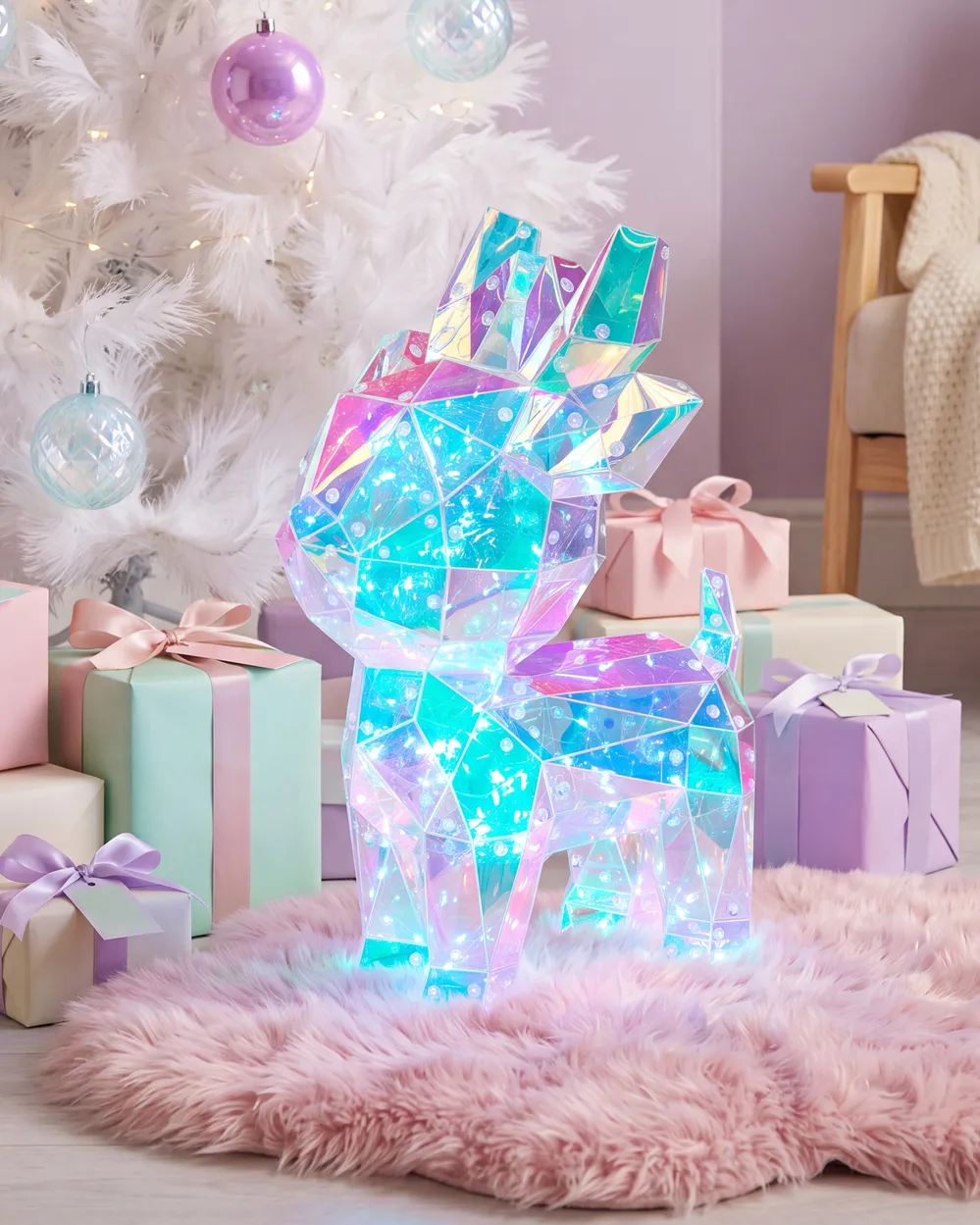 LED Decoration PIENI 35 cm Reindeer Multicolour_1142975