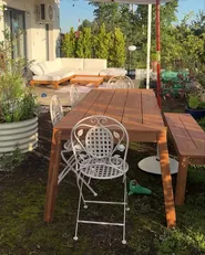 Set of 2 Garden Chairs BIVIO Folding Metal Off-White_1155589