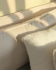 Ottoman Bed BAJONNA Fabric Light Beige 160 x 200 cm (EU King Size)_997399