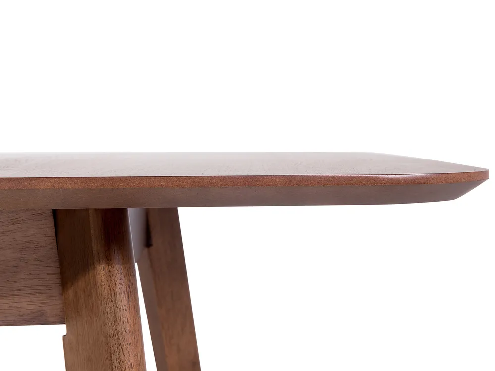 Extending Dining Table MADOX Dark Walnut 150/190 cm 90 cm_777894