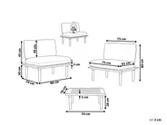Garden Lounge Set with Table 2 Seater FRASCATI Modular Certified Acacia Wood Light Grey_794051