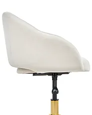 Skrivbordsstol KENMORE Sammet Off-White_1142977