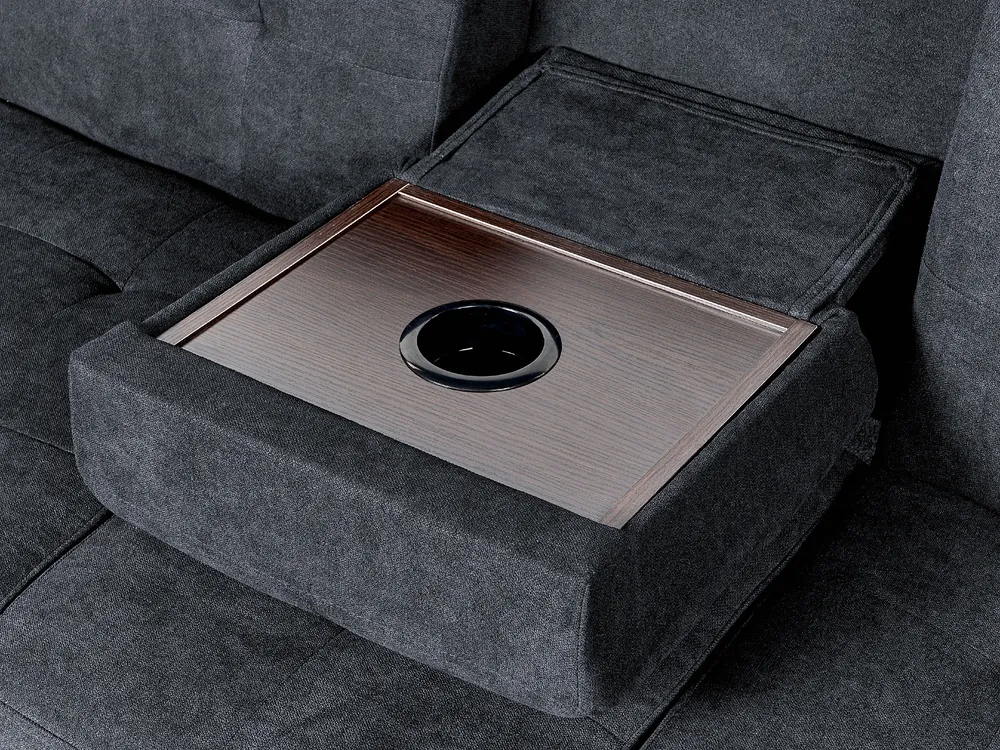 Sofa Bed 3 Seater FALSTER with Storage Fabric Black_878882