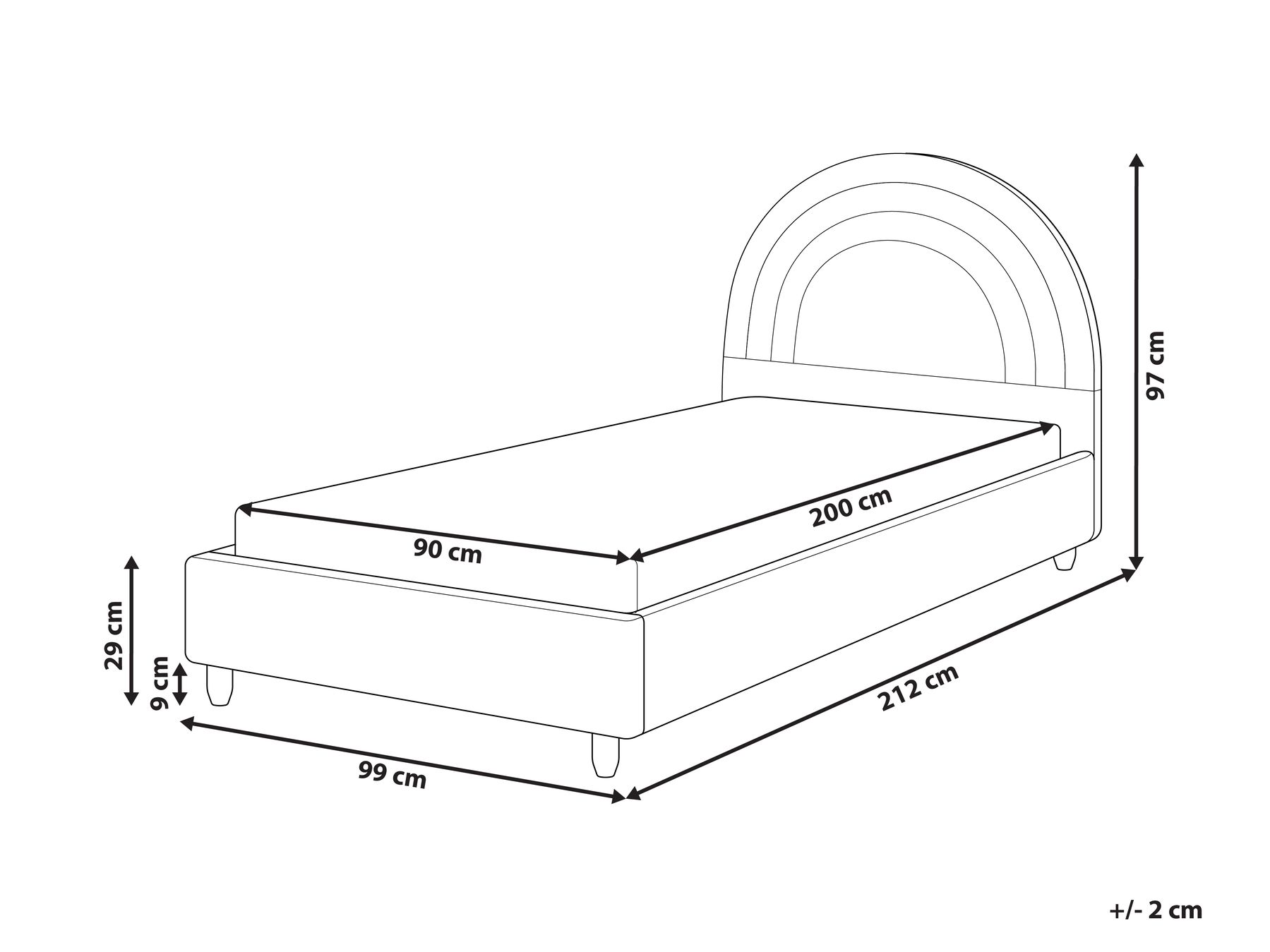 Lastensänky Sateenkaari Sametti LANDEILLAU 90 x 200 cm Vaaleanpunainen_984266