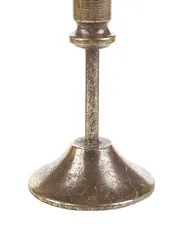 Set of 2 Candle Holders SALAMINA 63/49 cm Metal Gold_787617