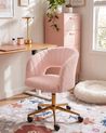 Desk Chair KATONAH Boucle Pastel Pink