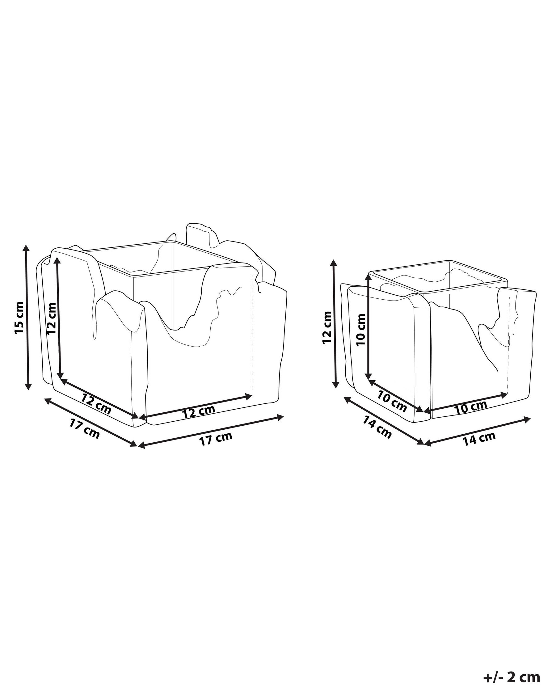 Set med 2 ljusstakar PLATEROS 15/12 cm Granträ Mörkbrun_791712