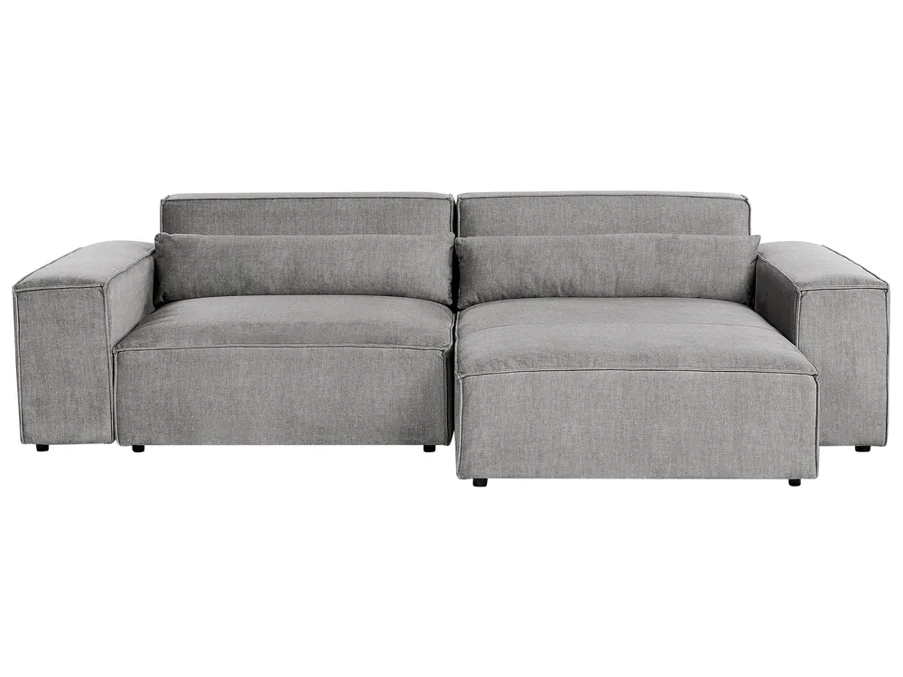 Modular Corner Sofa 3 Seater HELLNAR Fabric Grey Left Hand
