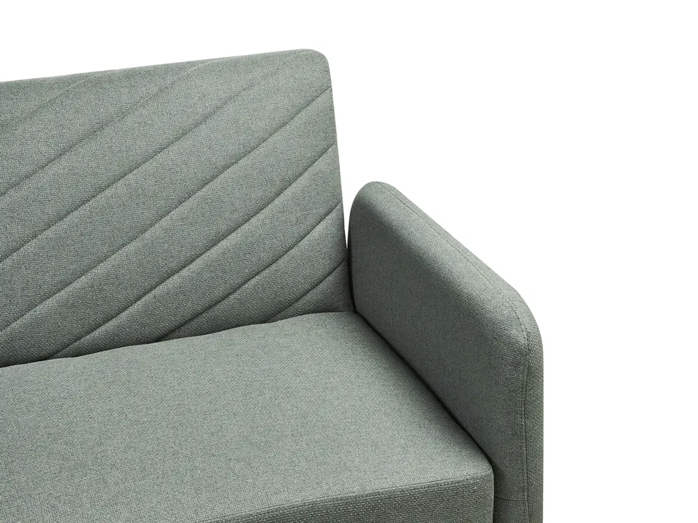 Sofa Bed 3 Seater SENJA Faux Linen Green_944766