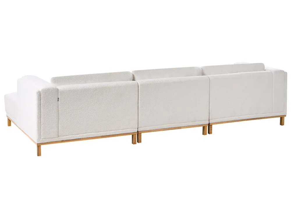 Corner Sofa 5 Seater VENG Fabric Off-White Left Hand_1009987