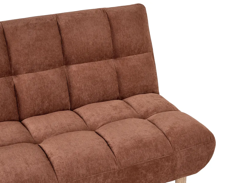 Sofa Bed 2 Seater RISOR Fabric Golden Brown_1053630