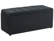 Storage Ottoman OREM Fabric 100 cm Black_1058935
