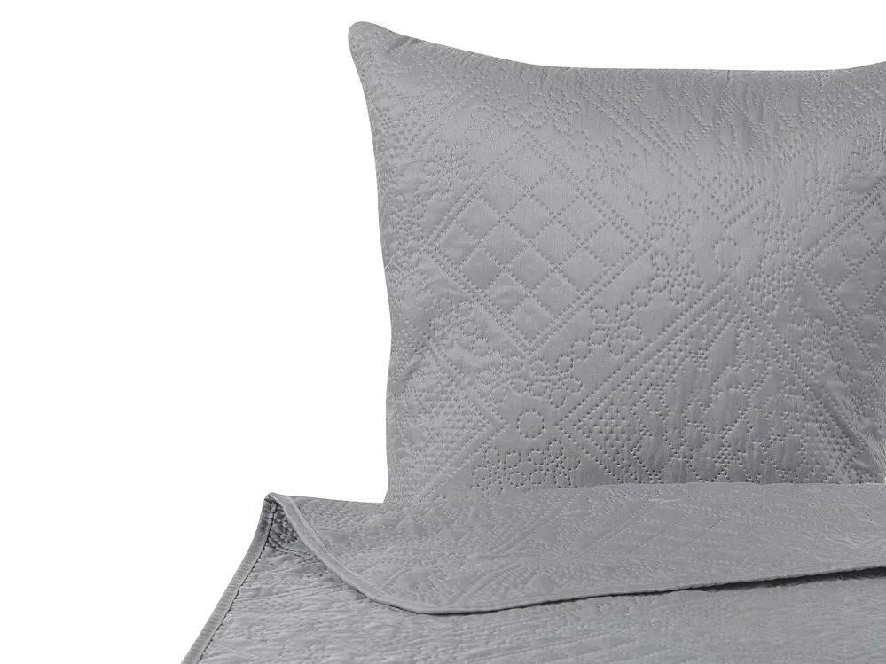 Bedspread with Cushions ALAMUT 140 x 210 cm Grey_821756