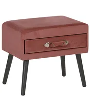 1 Drawer Bedside Table EUROSTAR Corduroy Pink_884885