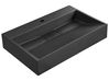 Wall Hung Basin QUENKO 600 x 380 mm Mineral Cast Black