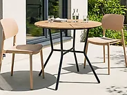 Spisebord til hagen LINOSA 80 cm 80 cm Metall Svart_1179395
