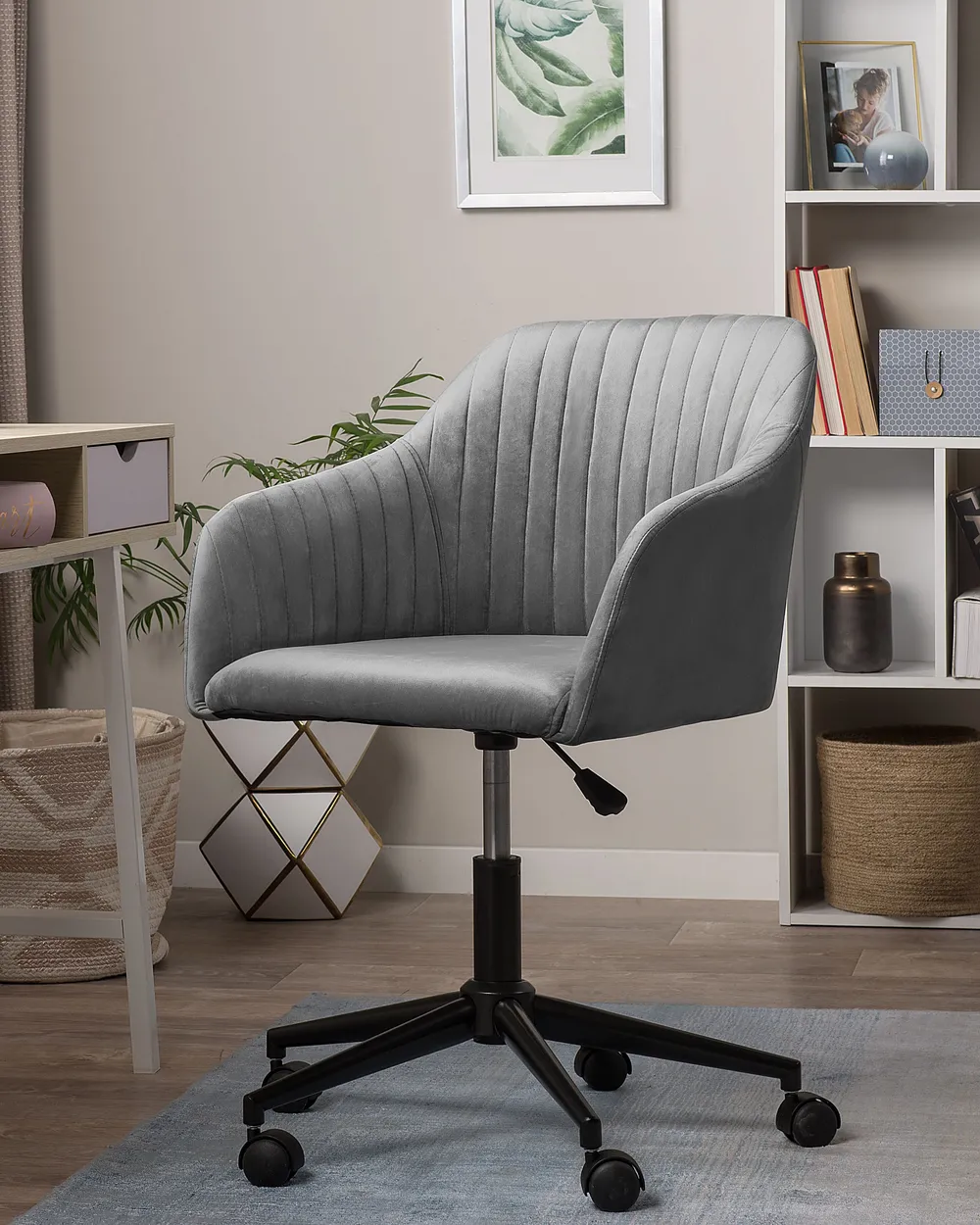 Desk Chair VENICE Velvet Grey_732380