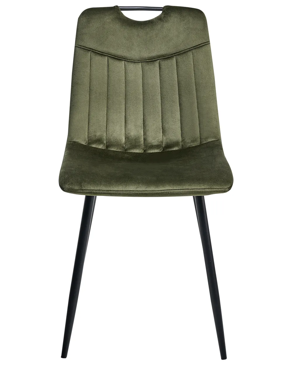 Set med 4 matstolar ARGYLE Sammet Mörkgrön_995878